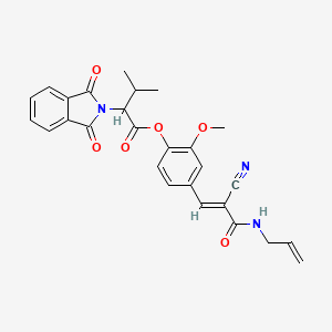 [4-[(E)-2-cyano-3-oxo-3-(prop-2-enylamino)prop-1-enyl]-2-methoxyphenyl] 2-(1,3-dioxoisoindol-2-yl)-3-methylbutanoate