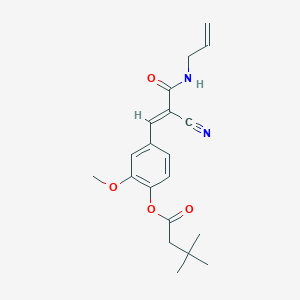 molecular formula C20H24N2O4 B7748976 [4-[(E)-2-cyano-3-oxo-3-(prop-2-enylamino)prop-1-enyl]-2-methoxyphenyl] 3,3-dimethylbutanoate 