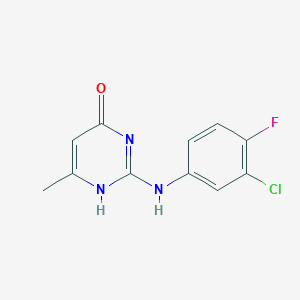 molecular formula C11H9ClFN3O B7749068 CID 734781 