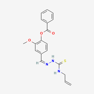 molecular formula C19H19N3O3S B7749133 (1Z,N'Z)-N-allyl-N'-(4-(benzoyloxy)-3-methoxybenzylidene)carbamohydrazonothioic acid 