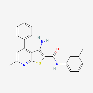molecular formula C22H19N3OS B7749162 3-amino-6-methyl-N-(3-methylphenyl)-4-phenylthieno[2,3-b]pyridine-2-carboxamide 