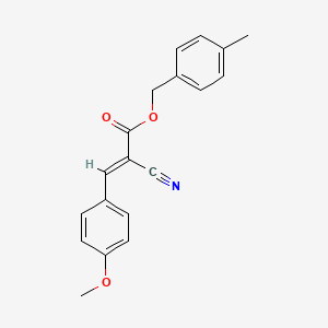 molecular formula C19H17NO3 B7749299 (4-methylphenyl)methyl (E)-2-cyano-3-(4-methoxyphenyl)prop-2-enoate 