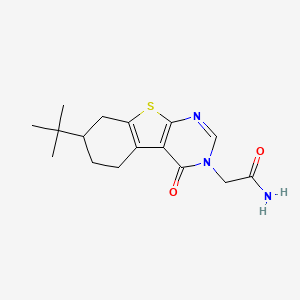 molecular formula C16H21N3O2S B7749323 2-(7-Tert-butyl-4-oxo-5,6,7,8-tetrahydro-[1]benzothiolo[2,3-d]pyrimidin-3-yl)acetamide 