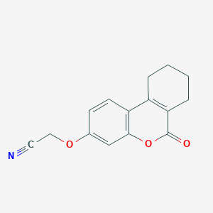 molecular formula C15H13NO3 B7749351 2-({6-oxo-6H,7H,8H,9H,10H-cyclohexa[c]chromen-3-yl}oxy)acetonitrile 