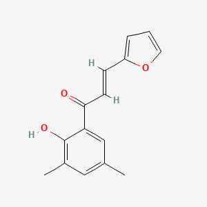 molecular formula C15H14O3 B7749382 (E)-3-(furan-2-yl)-1-(2-hydroxy-3,5-dimethylphenyl)prop-2-en-1-one 