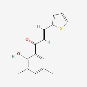(E)-1-(2-hydroxy-3,5-dimethylphenyl)-3-thiophen-2-ylprop-2-en-1-one