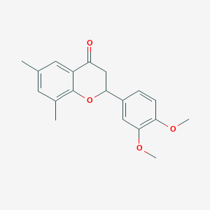 molecular formula C19H20O4 B7749402 2-(3,4-Dimethoxyphenyl)-6,8-dimethyl-2,3-dihydrochromen-4-one 