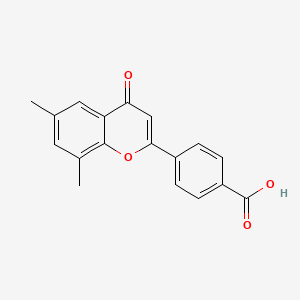 molecular formula C18H14O4 B7749412 4-(6,8-dimethyl-4-oxo-4H-chromen-2-yl)benzoic acid 