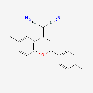 molecular formula C20H14N2O B7749417 2-[6-Methyl-2-(4-methylphenyl)chromen-4-ylidene]propanedinitrile 