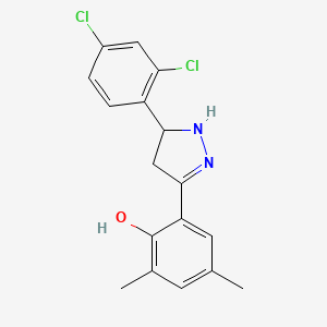2-[5-(2,4-dichlorophenyl)-4,5-dihydro-1H-pyrazol-3-yl]-4,6-dimethylphenol