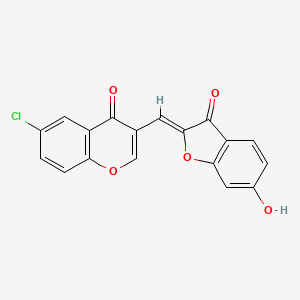 molecular formula C18H9ClO5 B7749438 (Z)-6-chloro-3-((6-hydroxy-3-oxobenzofuran-2(3H)-ylidene)methyl)-4H-chromen-4-one 