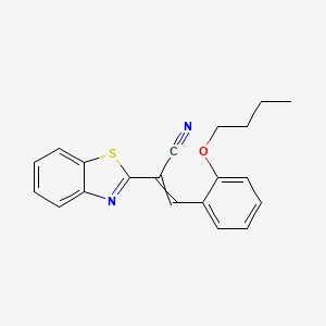 molecular formula C20H18N2OS B7749476 2-(1,3-Benzothiazol-2-yl)-3-(2-butoxyphenyl)prop-2-enenitrile 