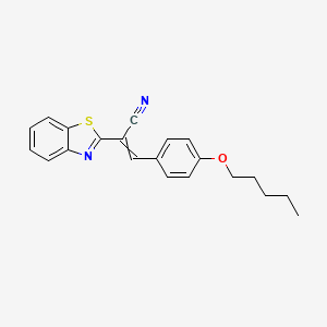 molecular formula C21H20N2OS B7749486 2-(1,3-Benzothiazol-2-yl)-3-(4-pentoxyphenyl)prop-2-enenitrile 