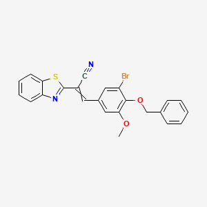 2-(1,3-Benzothiazol-2-yl)-3-(3-bromo-5-methoxy-4-phenylmethoxyphenyl)prop-2-enenitrile