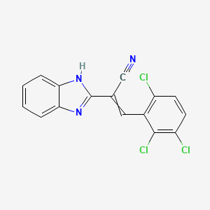 molecular formula C16H8Cl3N3 B7749501 2-(1H-benzimidazol-2-yl)-3-(2,3,6-trichlorophenyl)prop-2-enenitrile 