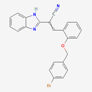 molecular formula C23H16BrN3O B7749503 2-(1H-benzo[d]imidazol-2-yl)-3-(2-((4-bromobenzyl)oxy)phenyl)acrylonitrile 