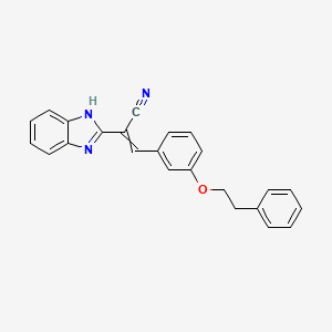 molecular formula C24H19N3O B7749515 2-(1H-benzimidazol-2-yl)-3-[3-(2-phenylethoxy)phenyl]prop-2-enenitrile 