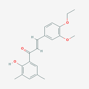 molecular formula C20H22O4 B7749674 (E)-3-(4-ethoxy-3-methoxyphenyl)-1-(2-hydroxy-3,5-dimethylphenyl)prop-2-en-1-one 