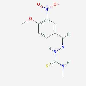 molecular formula C10H12N4O3S B7749721 1-[(Z)-(4-methoxy-3-nitrophenyl)methylideneamino]-3-methylthiourea 