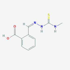 molecular formula C10H11N3O2S B7749725 2-((Z)-((Z)-(mercapto(methylamino)methylene)hydrazono)methyl)benzoic acid 