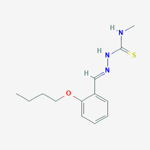 molecular formula C13H19N3OS B7749729 1-[(E)-(2-butoxyphenyl)methylideneamino]-3-methylthiourea 