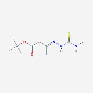 molecular formula C10H19N3O2S B7749749 N'-[(2E)-4-tert-butoxy-4-oxobutan-2-ylidene]-N-methylcarbamohydrazonothioic acid 