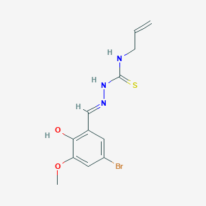 molecular formula C12H14BrN3O2S B7749788 (1Z,N'E)-N-allyl-N'-(5-bromo-2-hydroxy-3-methoxybenzylidene)carbamohydrazonothioic acid 