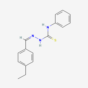 molecular formula C16H17N3S B7749814 1-[(Z)-(4-ethylphenyl)methyleneamino]-3-phenyl-thiourea 