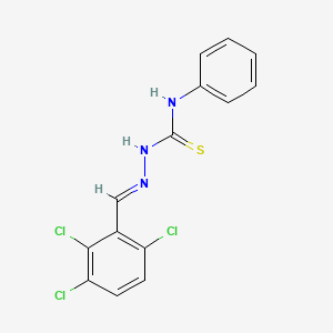molecular formula C14H10Cl3N3S B7749826 1-phenyl-3-[(E)-(2,3,6-trichlorophenyl)methylideneamino]thiourea 