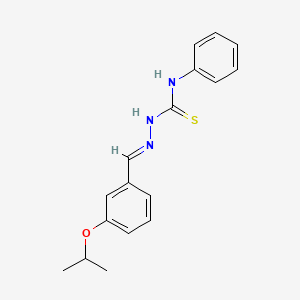 molecular formula C17H19N3OS B7749847 1-phenyl-3-[(E)-(3-propan-2-yloxyphenyl)methylideneamino]thiourea 