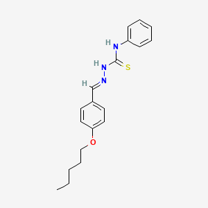 molecular formula C19H23N3OS B7749871 N'-{(E)-[4-(pentyloxy)phenyl]methylidene}-N-phenylcarbamohydrazonothioic acid 