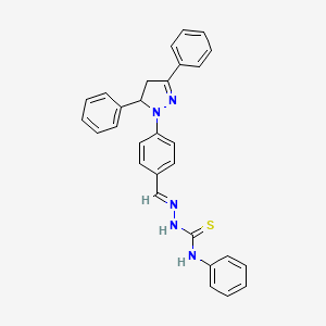 molecular formula C29H25N5S B7749885 1-[(E)-[4-(3,5-diphenyl-3,4-dihydropyrazol-2-yl)phenyl]methylideneamino]-3-phenylthiourea 