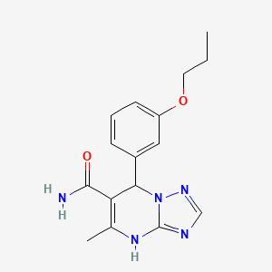 molecular formula C16H19N5O2 B7749906 5-Methyl-7-(3-propoxyphenyl)-4,7-dihydro[1,2,4]triazolo[1,5-a]pyrimidine-6-carboxamide 