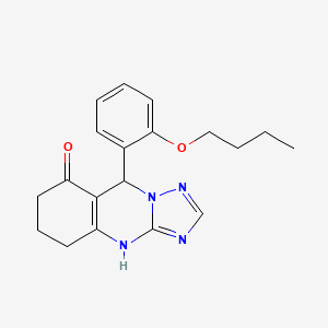 9-(2-butoxyphenyl)-5,6,7,9-tetrahydro-4H-[1,2,4]triazolo[5,1-b]quinazolin-8-one