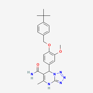 molecular formula C24H28N6O3 B7749922 7-[4-[(4-Tert-butylphenyl)methoxy]-3-methoxyphenyl]-5-methyl-4,7-dihydrotetrazolo[1,5-a]pyrimidine-6-carboxamide 