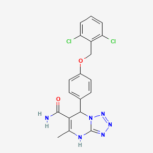 molecular formula C19H16Cl2N6O2 B7749927 7-[4-[(2,6-Dichlorophenyl)methoxy]phenyl]-5-methyl-4,7-dihydrotetrazolo[1,5-a]pyrimidine-6-carboxamide 