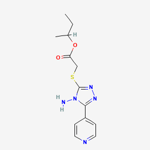 molecular formula C13H17N5O2S B7749941 Butan-2-yl 2-[(4-amino-5-pyridin-4-yl-1,2,4-triazol-3-yl)sulfanyl]acetate 