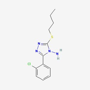 molecular formula C12H15ClN4S B7749951 3-Butylsulfanyl-5-(2-chlorophenyl)-1,2,4-triazol-4-amine 