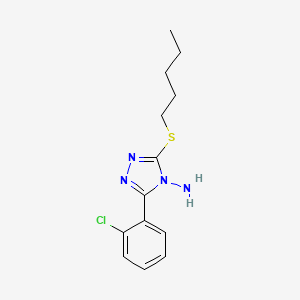 molecular formula C13H17ClN4S B7749959 3-(2-Chlorophenyl)-5-pentylsulfanyl-1,2,4-triazol-4-amine 