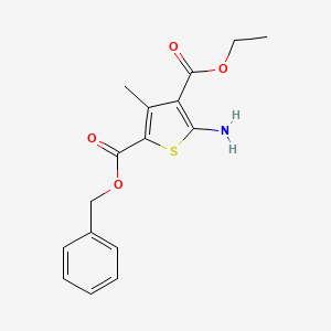 molecular formula C16H17NO4S B7750047 2-Benzyl 4-ethyl 5-amino-3-methylthiophene-2,4-dicarboxylate 