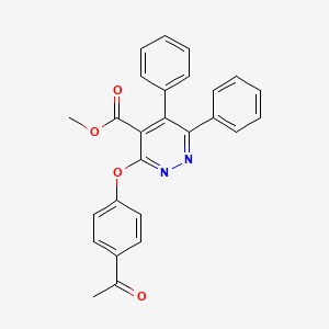 molecular formula C26H20N2O4 B7750057 Methyl 3-(4-acetylphenoxy)-5,6-diphenylpyridazine-4-carboxylate 