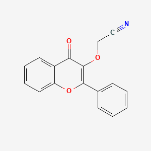 molecular formula C17H11NO3 B7750081 2-(4-Oxo-2-phenylchromen-3-yl)oxyacetonitrile 
