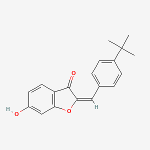 molecular formula C19H18O3 B7750424 2-[(4-Tert-butylphenyl)methylidene]-6-hydroxy-2,3-dihydro-1-benzofuran-3-one 