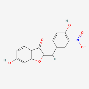 molecular formula C15H9NO6 B7750441 (2E)-6-hydroxy-2-[(4-hydroxy-3-nitrophenyl)methylidene]-1-benzofuran-3-one 