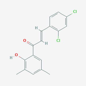(E)-3-(2,4-dichlorophenyl)-1-(2-hydroxy-3,5-dimethylphenyl)prop-2-en-1-one