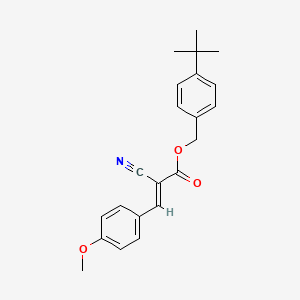 molecular formula C22H23NO3 B7750472 (E)-4-(tert-butyl)benzyl 2-cyano-3-(4-methoxyphenyl)acrylate 