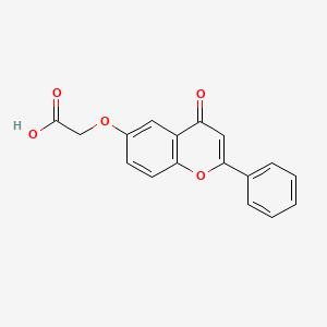 molecular formula C17H12O5 B7750552 2-[(4-oxo-2-苯基-4H-色满-6-基)氧基]乙酸 