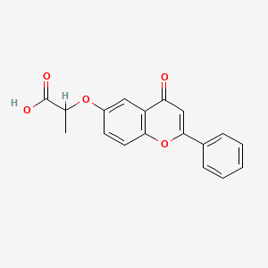 molecular formula C18H14O5 B7750560 2-[(4-oxo-2-phenyl-4H-chromen-6-yl)oxy]propanoicacid 