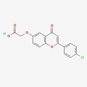 2-[2-(4-Chlorophenyl)-4-oxochromen-6-yl]oxyacetic acid