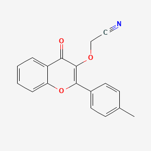 molecular formula C18H13NO3 B7750583 2-[2-(4-Methylphenyl)-4-oxochromen-3-yl]oxyacetonitrile 